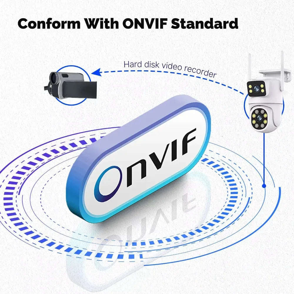 10MP Dual Lens WiFi PTZ Outdoor Security Camera with Auto Tracking-8MP Add 128G Card / AU Plug
