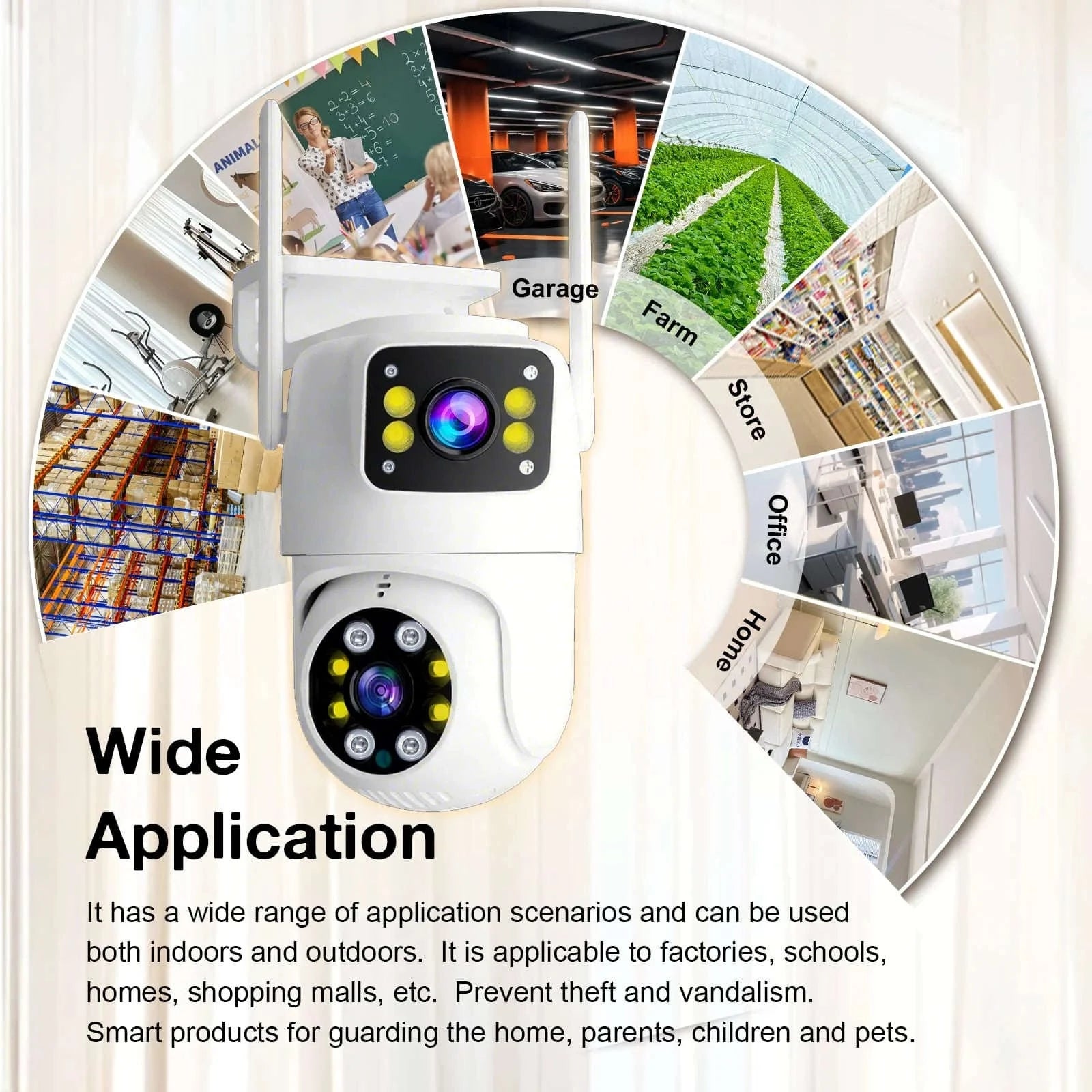 10MP Dual Lens WiFi PTZ Outdoor Security Camera with Auto Tracking-8MP Add 128G Card / AU Plug