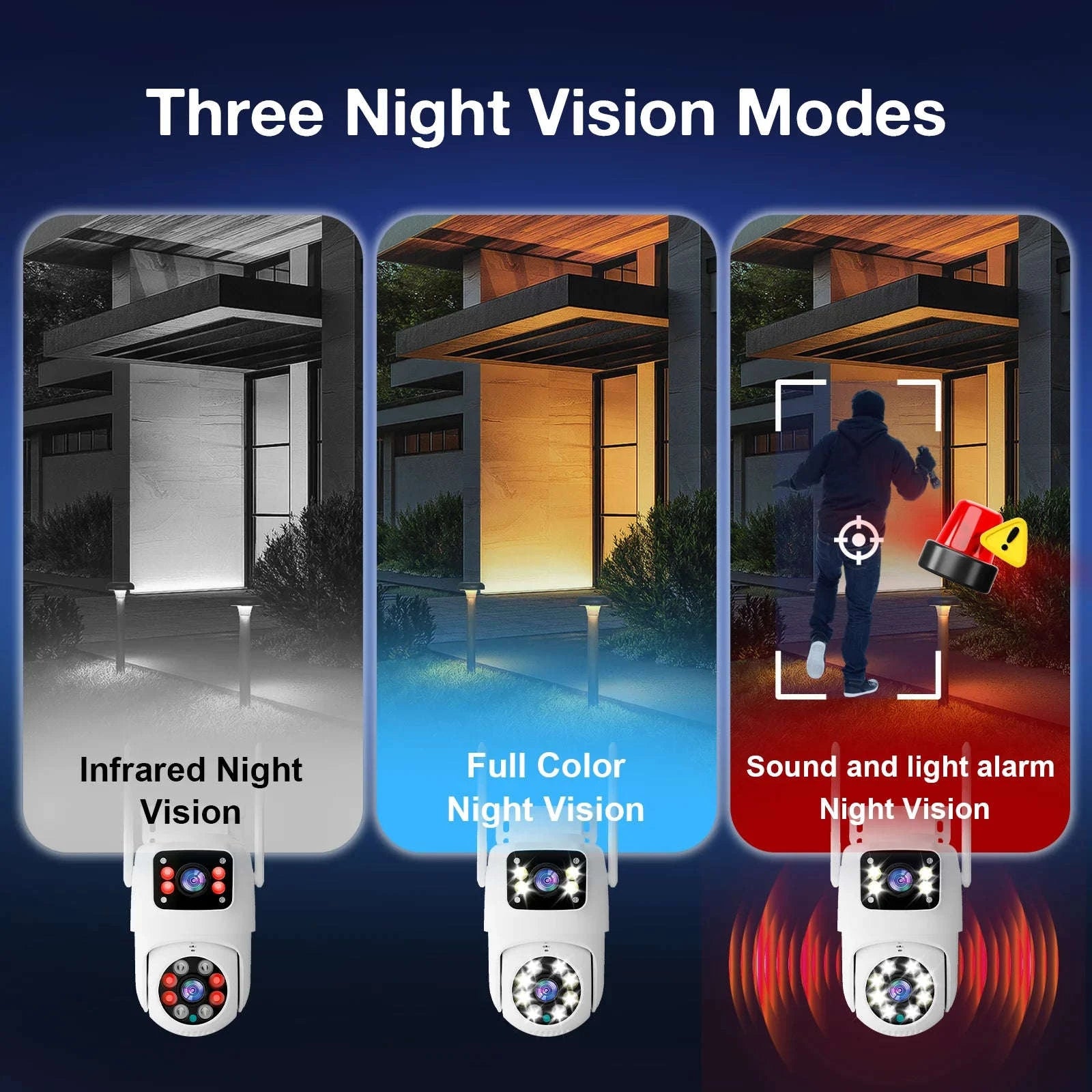 10MP Dual Lens WiFi PTZ Outdoor Security Camera with Auto Tracking-8MP Add 128G Card / AU Plug