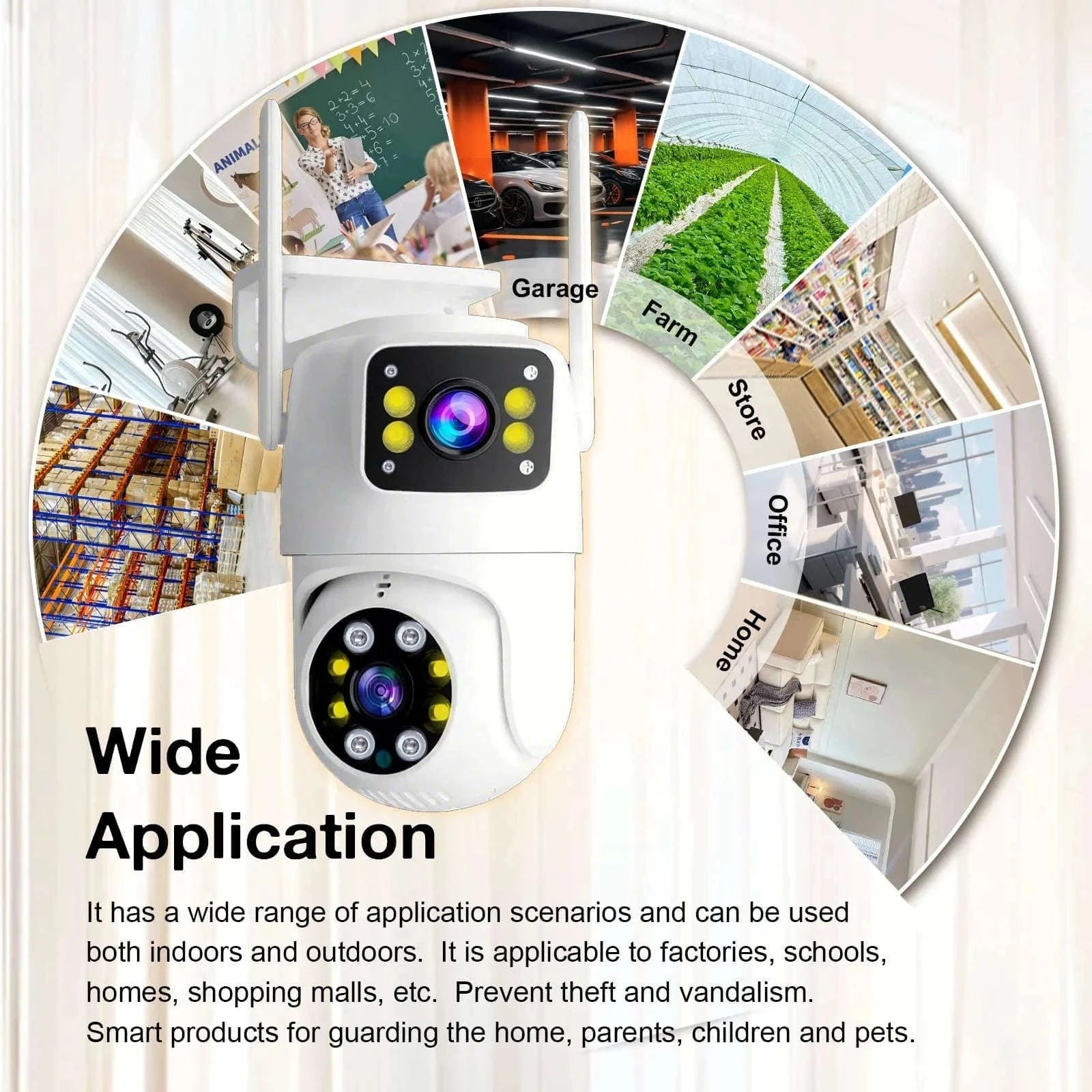 10MP Dual Lens WiFi PTZ Outdoor Security Camera with Auto Tracking-8MP Add 128G Card / AU Plug