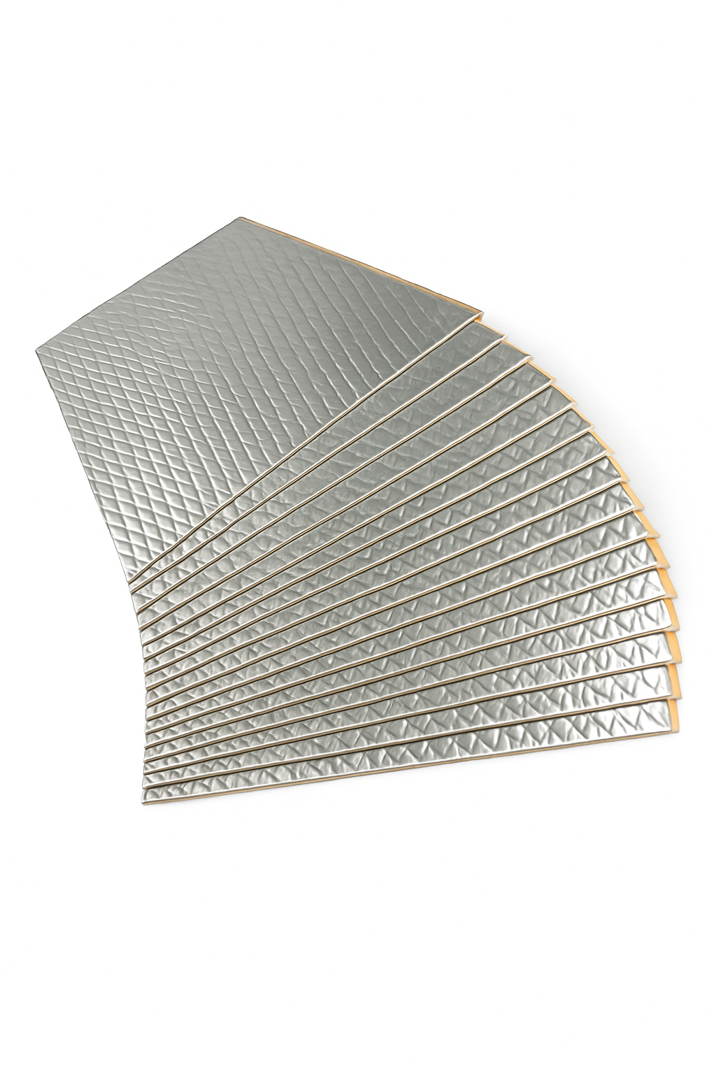 10pc/50pc 5MM Aluminum Foil Car Sound Heat Insulation Cotton Mats Engine Bonnet Firewall Noise Proofing Deadener Anti-Noise Pads