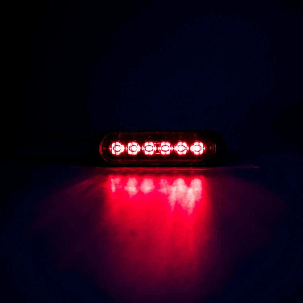 10PCS 12V/24V 6 LED Side Marker Lights Red Amber White-10x Amber / Russian Federation