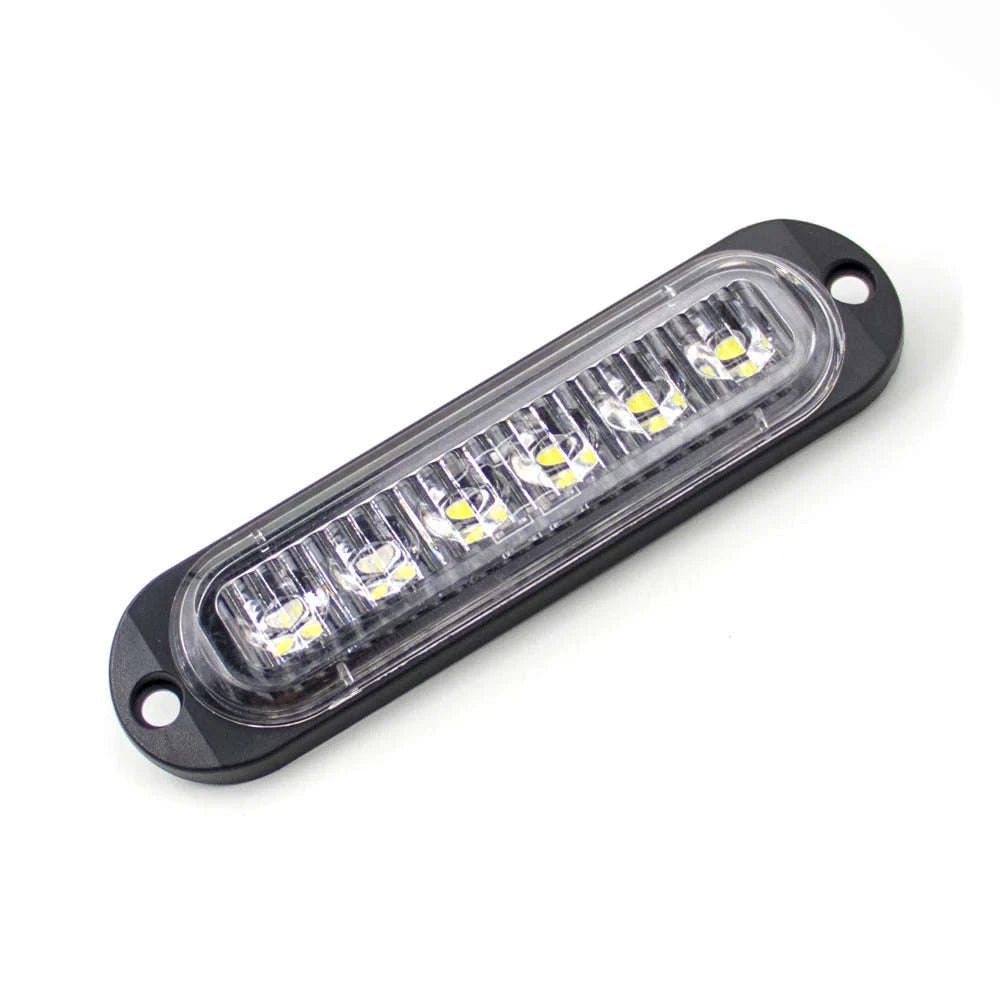 10PCS 12V/24V 6 LED Side Marker Lights Red Amber White-10x Amber / Russian Federation