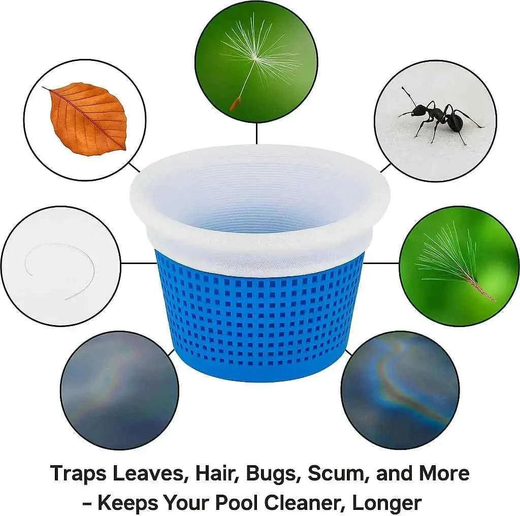10pcs Pool Skimmer Socks-WHITE