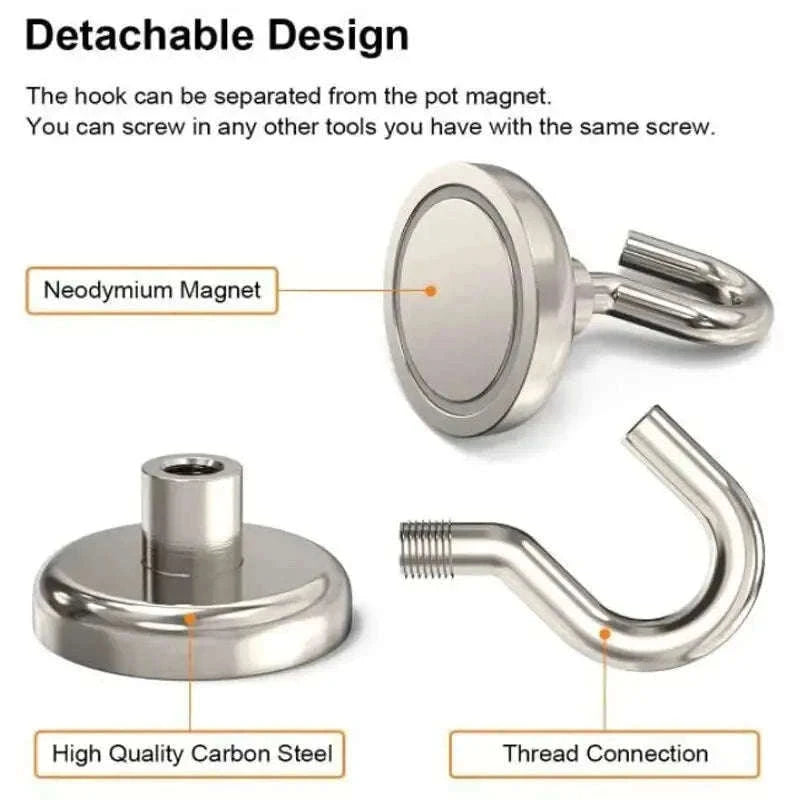 10PCS Strong Magnet Hooks for Fast, Flexible Storage-E32-Max-Tension34kg / 10PCs