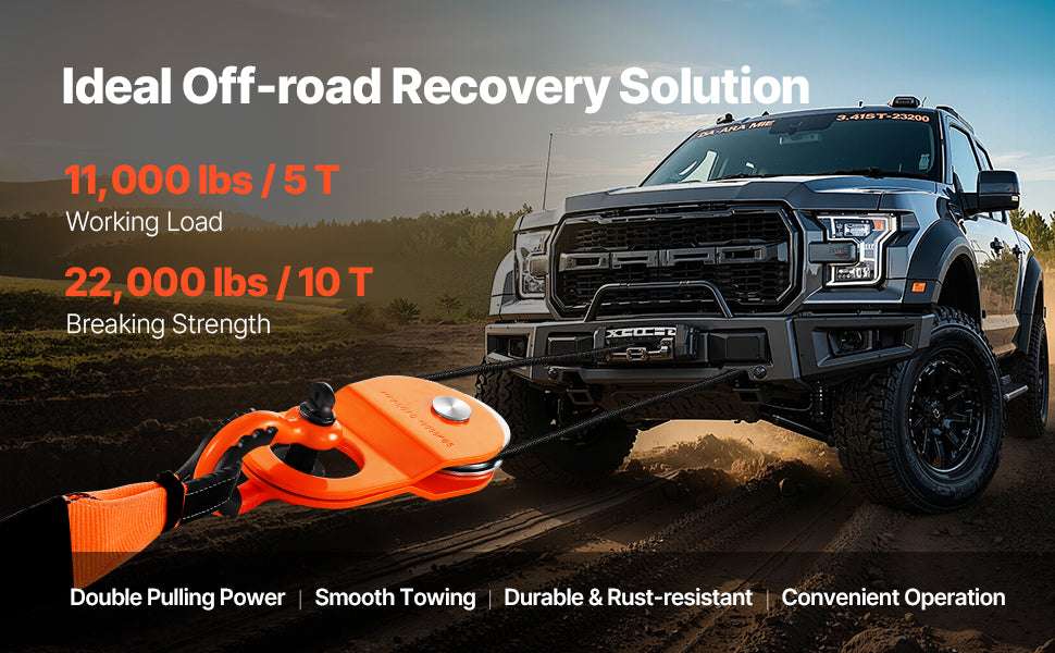 10T Snatch Block Pulley 22,000 lbs Winch for Offroad Recovery-10T / GERMANY