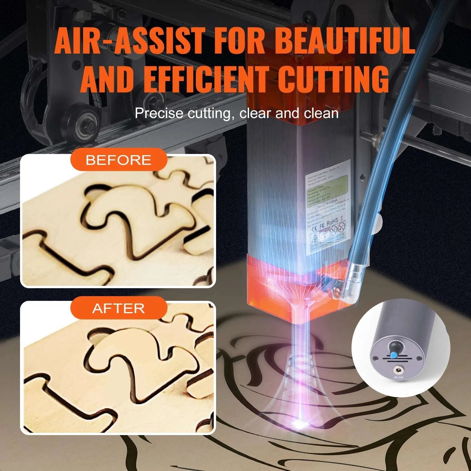 10W Laser Engraver Machine 400x400mm Fast Precision Cutter-10W / CZECH REPUBLIC