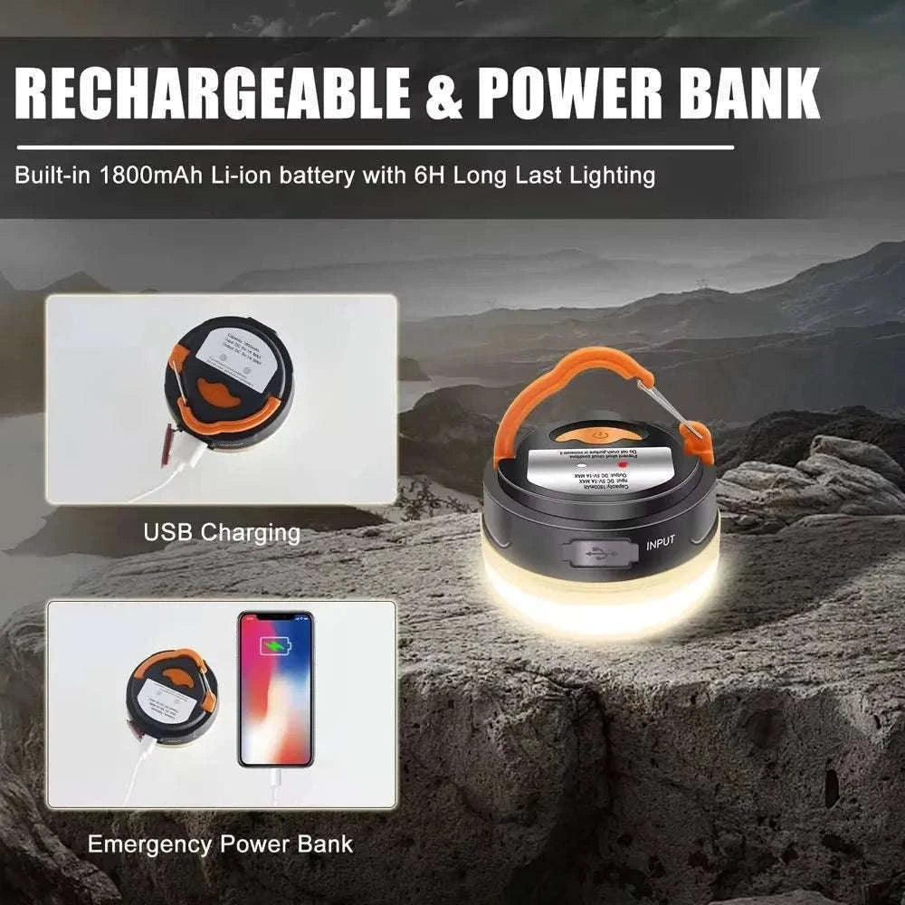 10W Rechargeable Camping Lantern with COB+LED-3PC