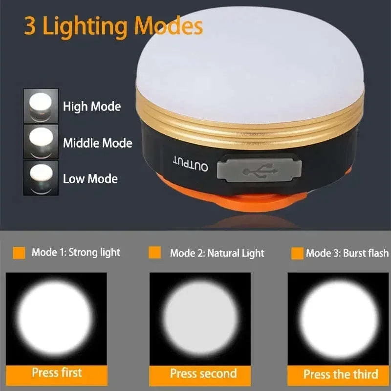 10W Rechargeable Camping Lantern with COB+LED-3PC