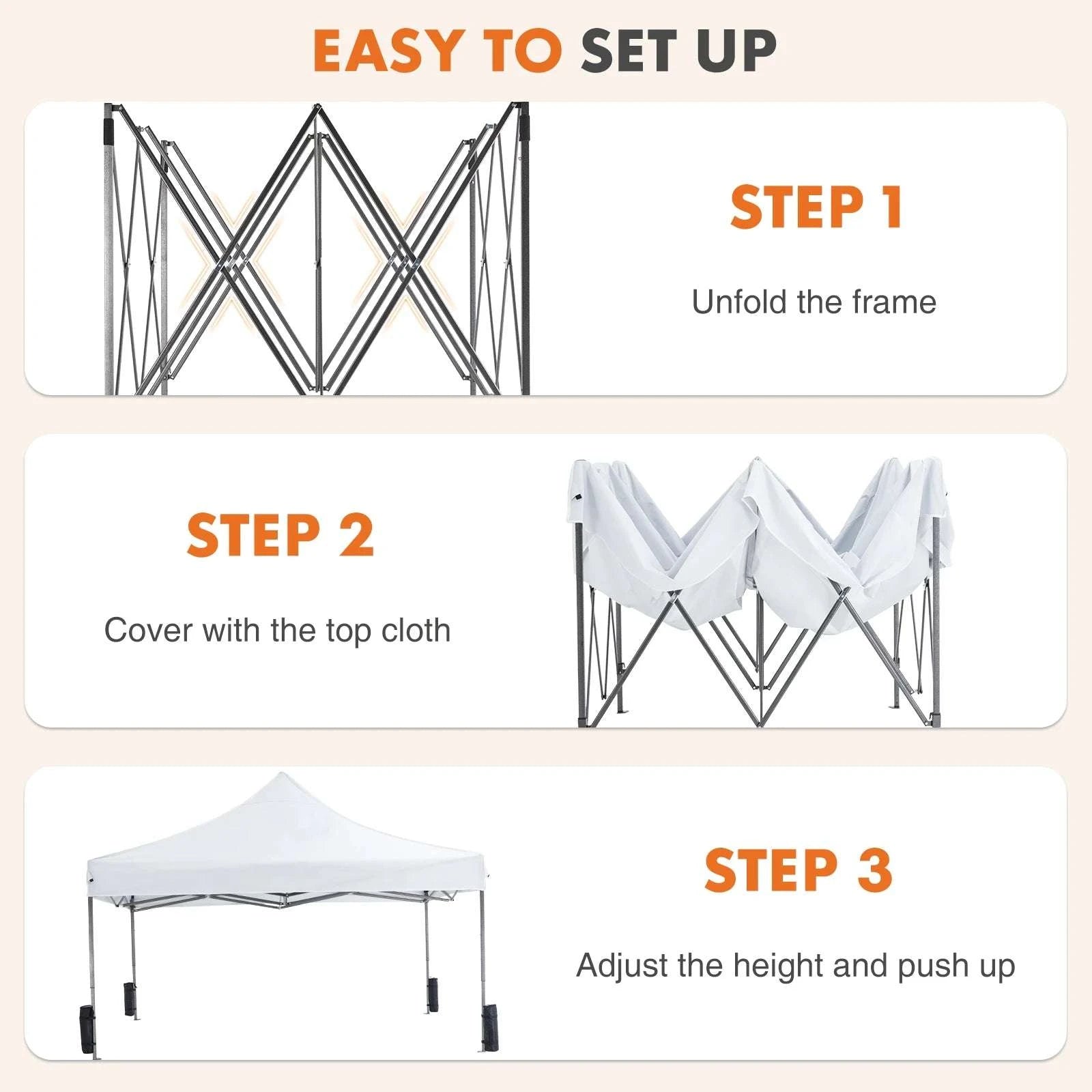 10x10ft Pop Up Canopy Tent with Adjustable Height & Shade Cover-Blue / United States
