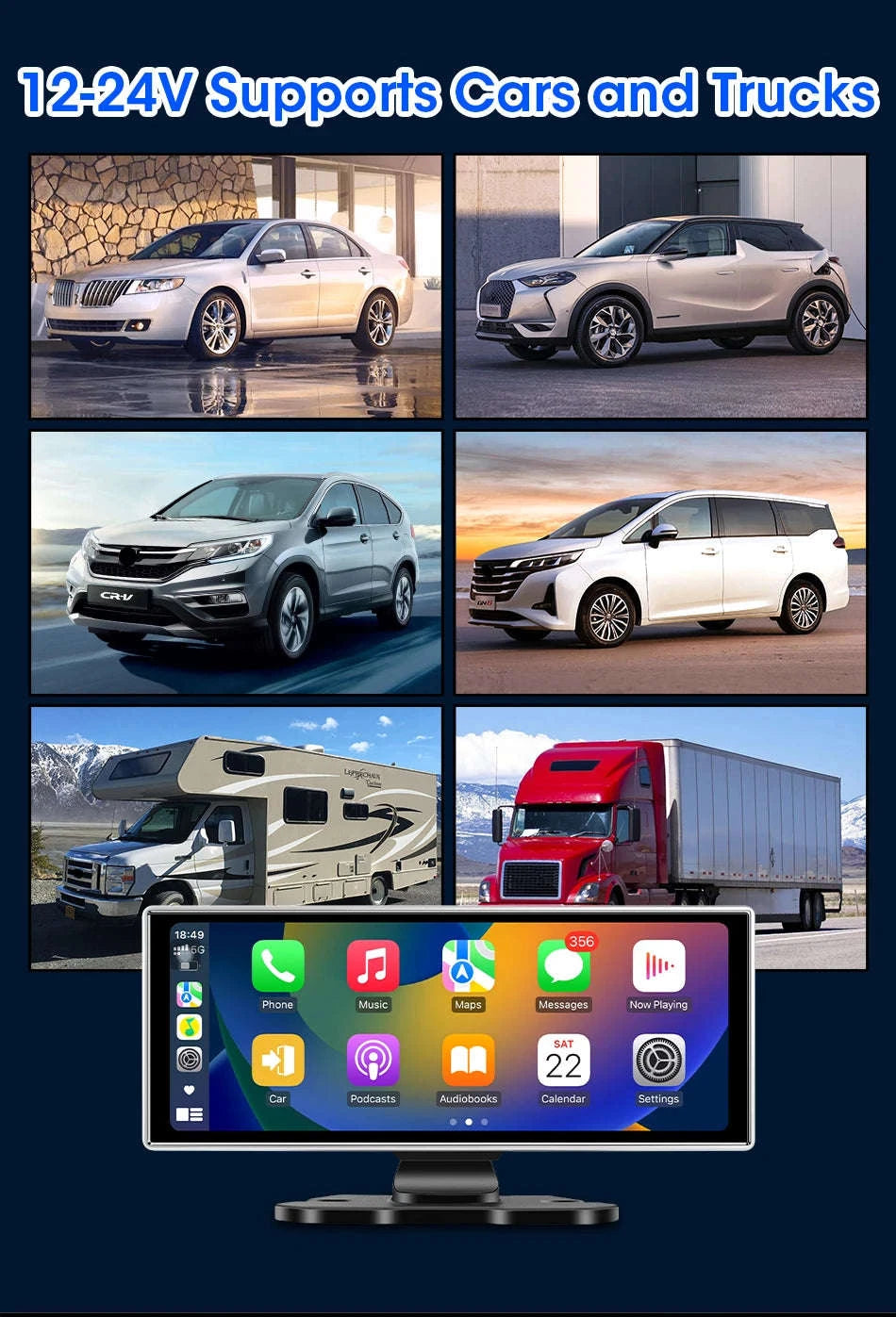 11.26 Inch 4K Car DVR with Wireless CarPlay and Android Auto-10.26inch-Front Cam / NO TF card