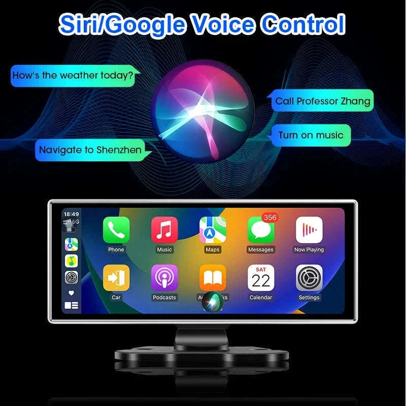 11.26 Inch 4K Car DVR with Wireless CarPlay and Android Auto-10.26inch-Front Cam / NO TF card