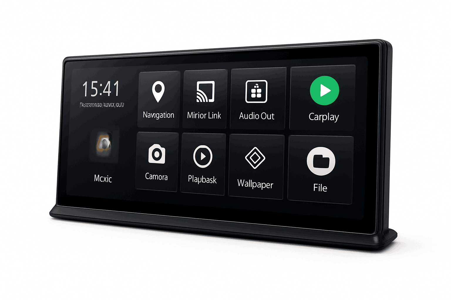 11.3" Android 14 Car Mirror Dash Cam with CarPlay, GPS & 1080P-K60 Pro-Single lens / With 128G TF Card