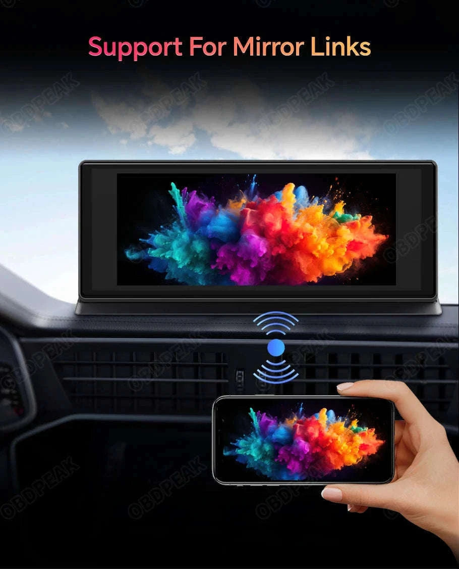 11.3 Inch 4K Car DVR Dash Cam with GPS and Dual Lens-Single Len / No TF Card
