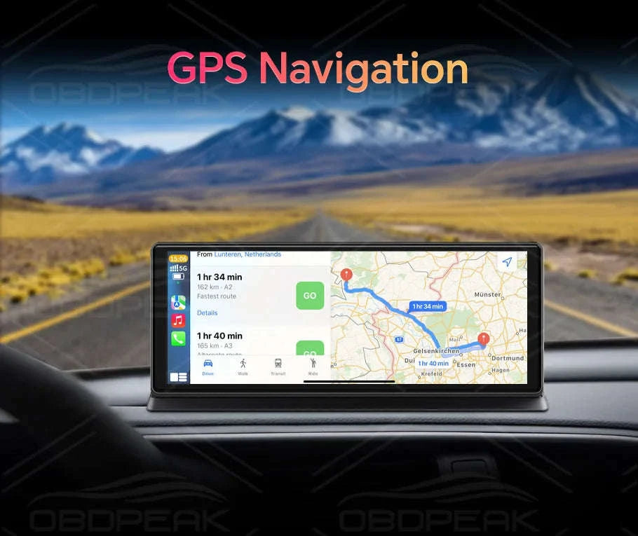 11.3 Inch 4K Car DVR Dash Cam with GPS and Dual Lens-Single Len / No TF Card