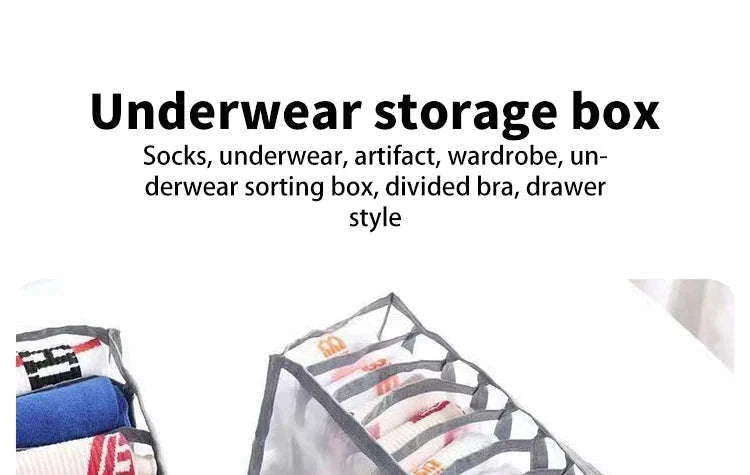 11-Compartment Collapsible Underwear Storage Box Organizer-11 cells C2421G