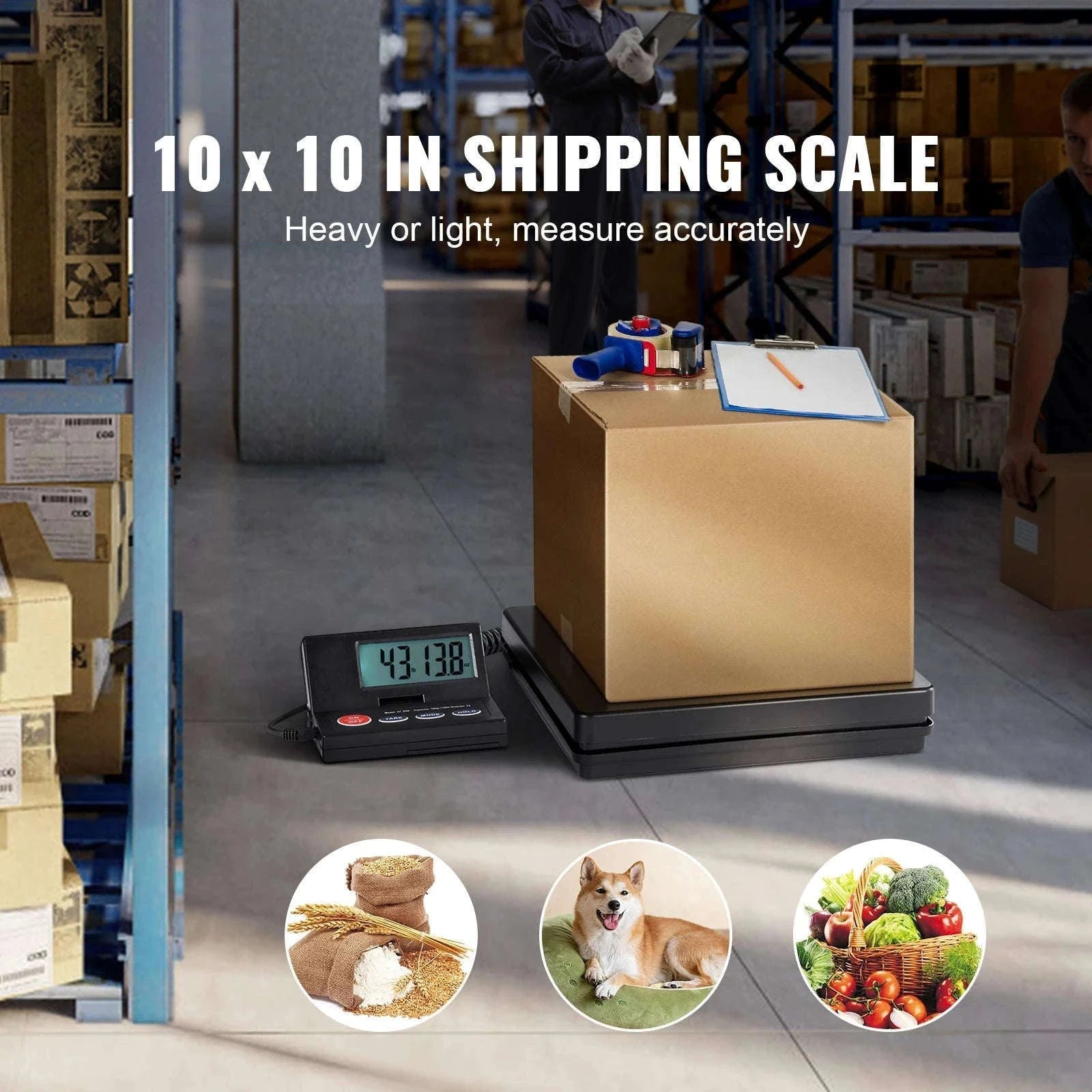 110 lb Digital Postal Shipping Scale with Foldable LCD Screen-110 lbs / United States