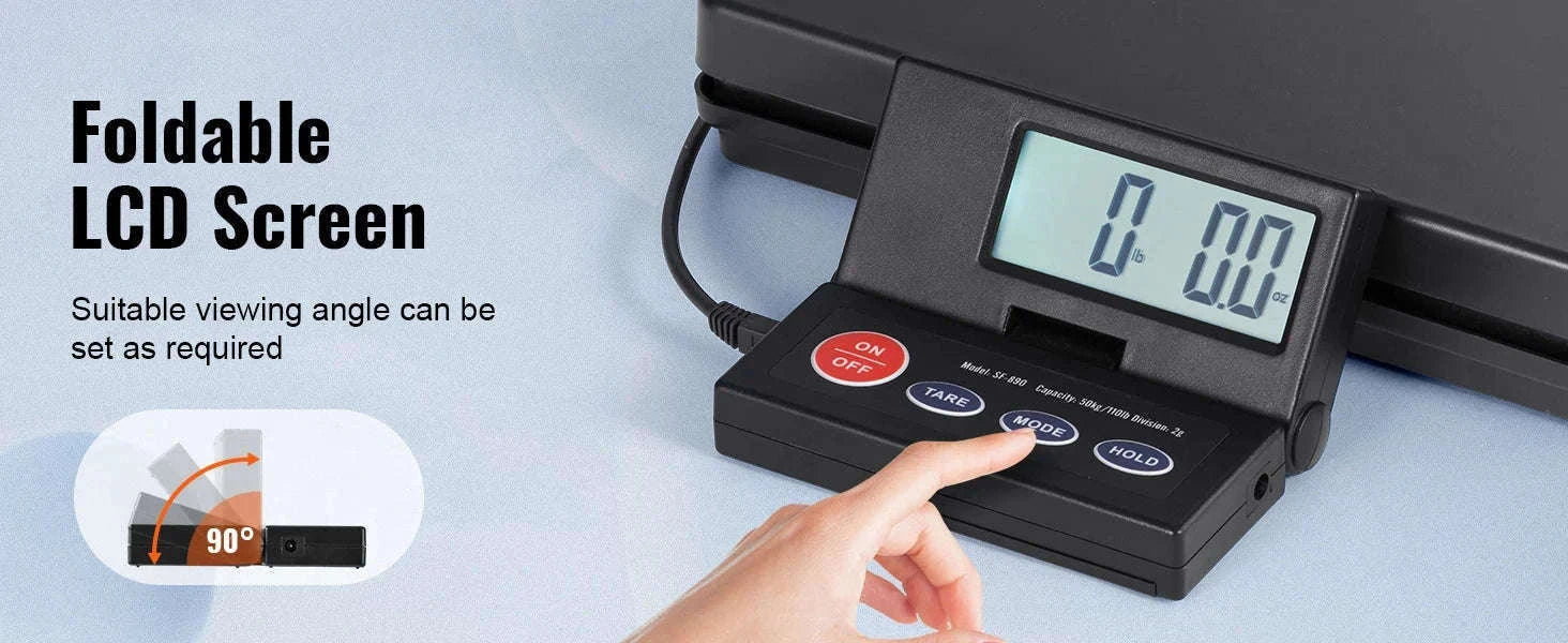 110 lb Digital Postal Shipping Scale with Foldable LCD Screen-110 lbs / United States