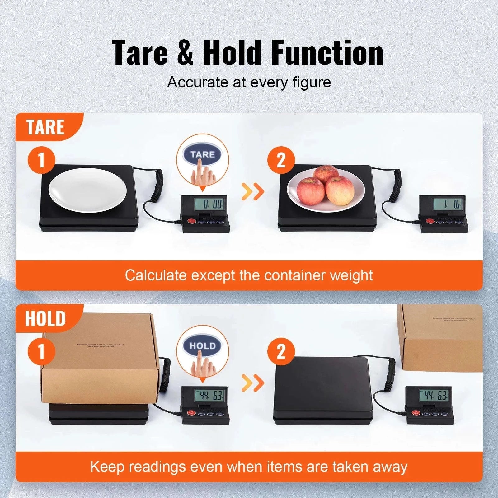110 lb Digital Postal Shipping Scale with Foldable LCD Screen-110 lbs / United States