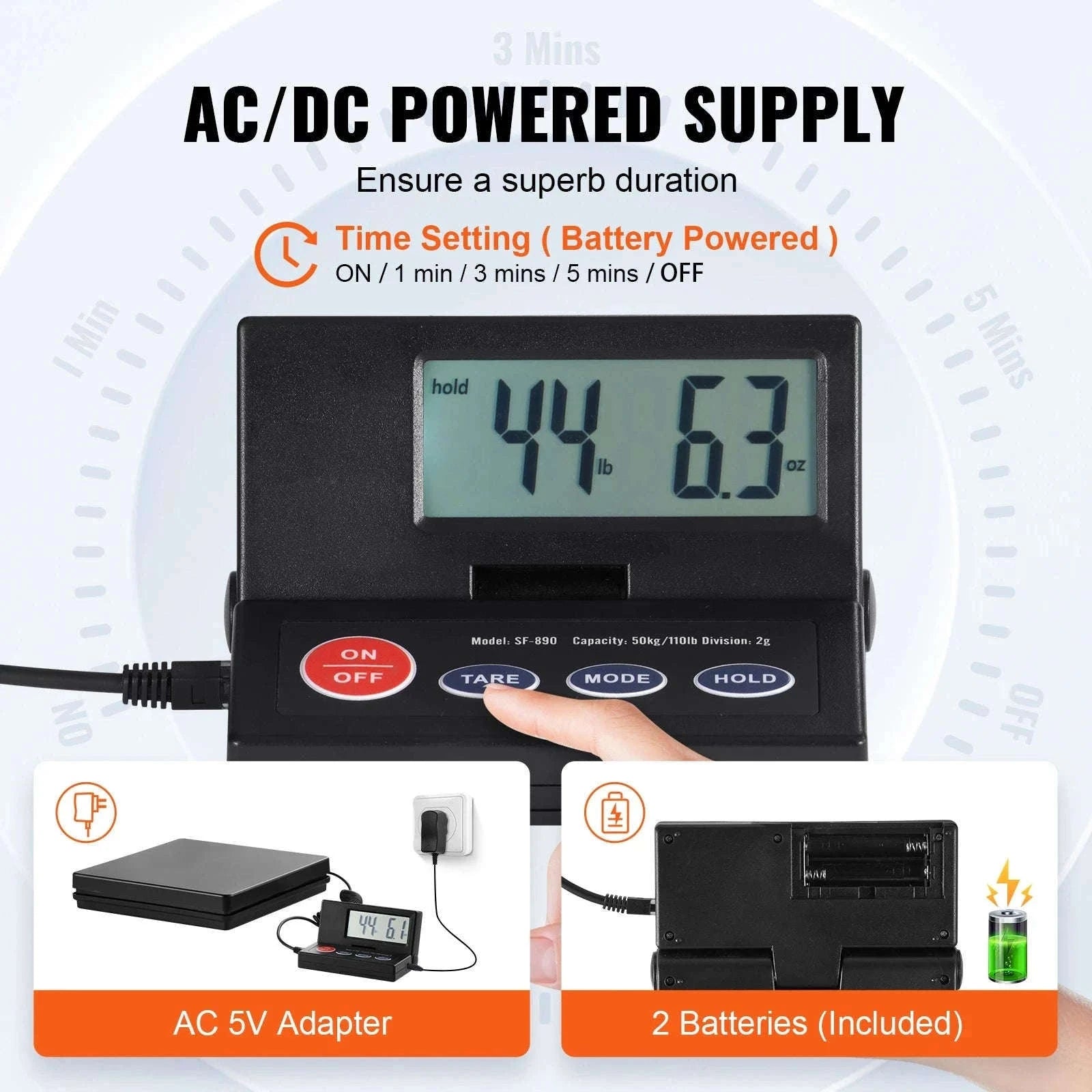 110 lb Digital Postal Shipping Scale with Foldable LCD Screen-110 lbs / United States