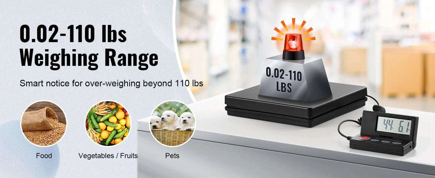 110 lb Digital Postal Shipping Scale with Foldable LCD Screen-110 lbs / United States