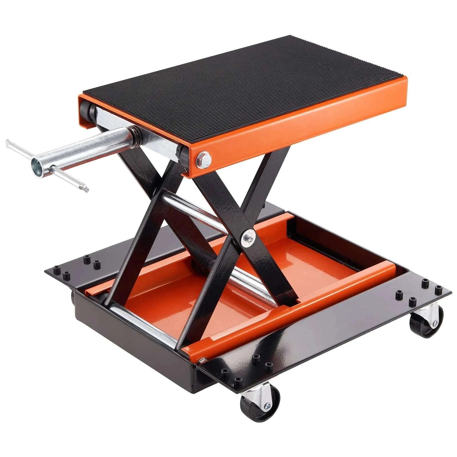 1100 lb Motorcycle Scissor Lift Jack with Dolly & Hand Crank-United States