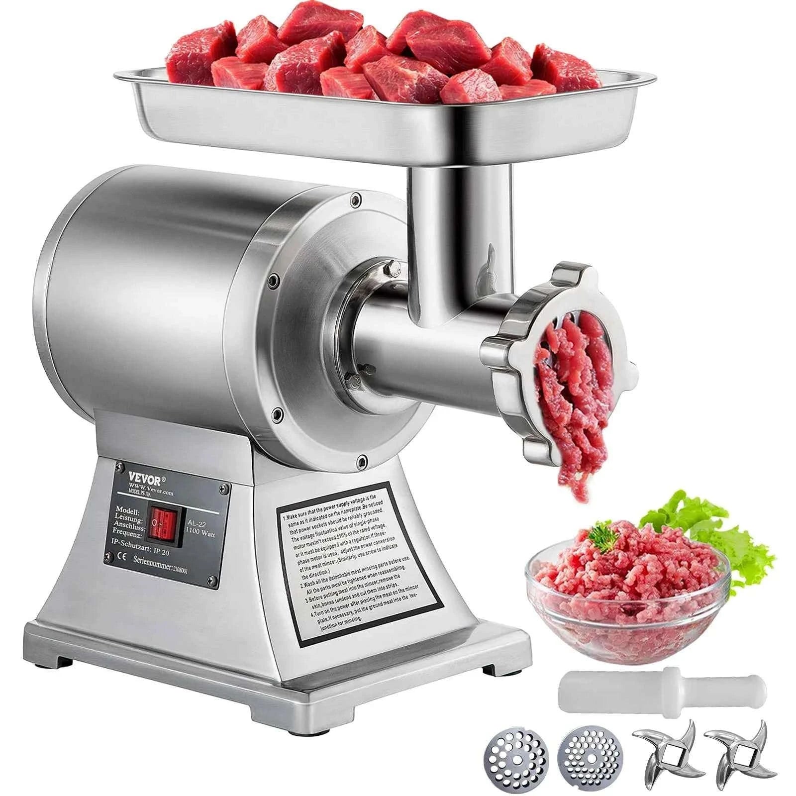 1100W Electric Meat Grinder for Commercial Use-United States / 250kg/h