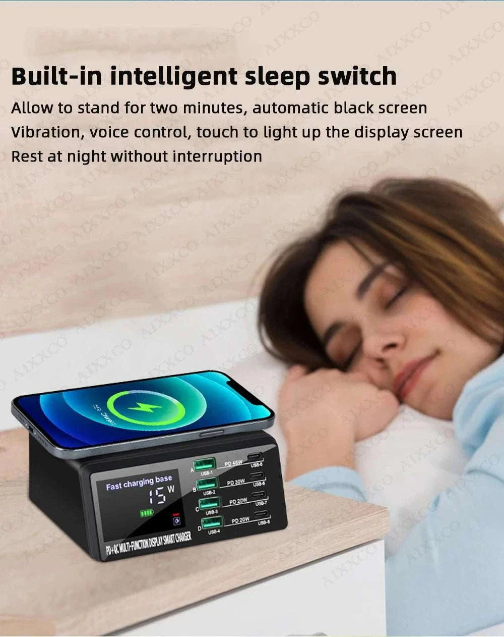 110W Multi-Port USB C Charger Station with PD & QC Fast Charge-EU Plug / 110W Charger Station