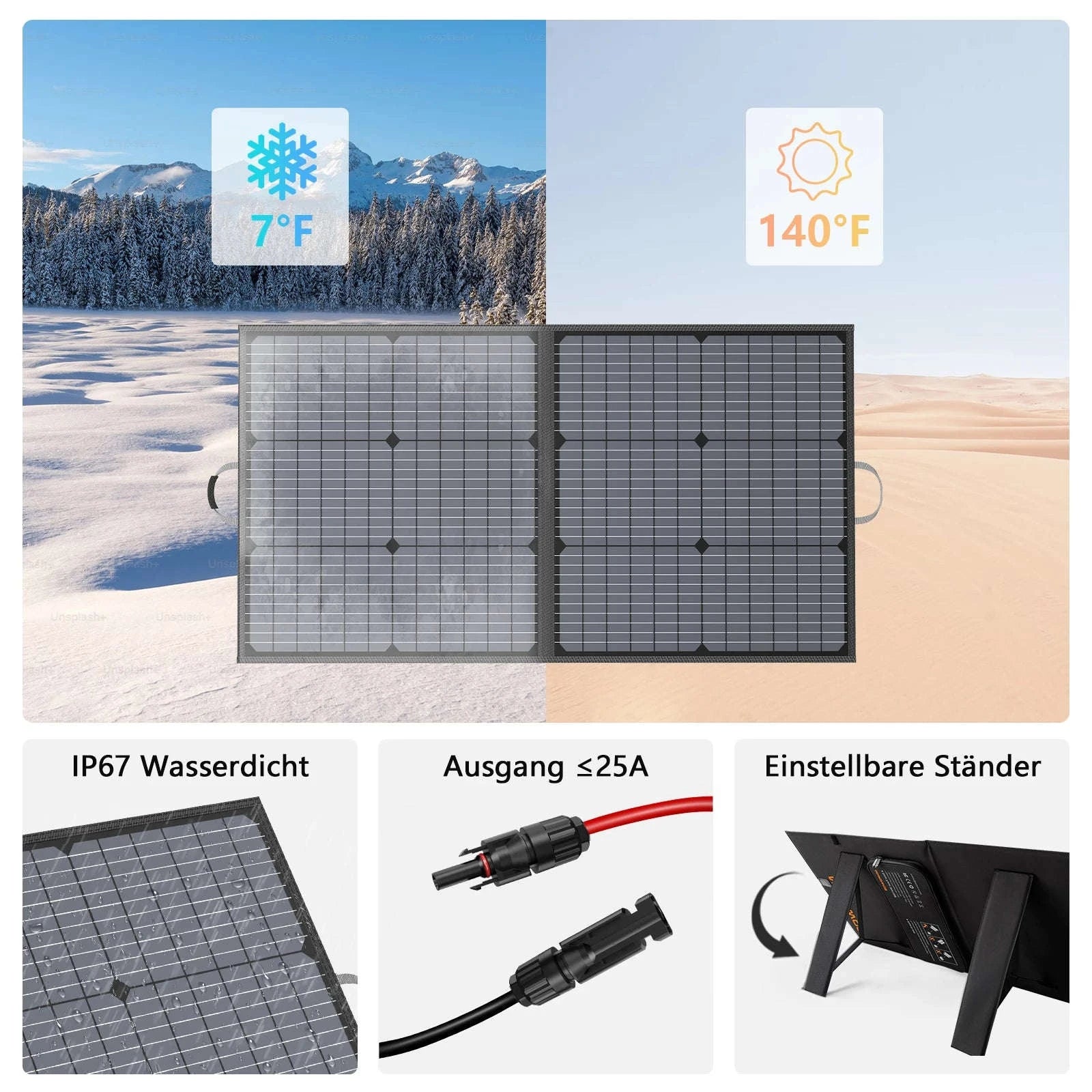 110W Portable Foldable Solar Panel 20V Waterproof-110W Solar panel / United States