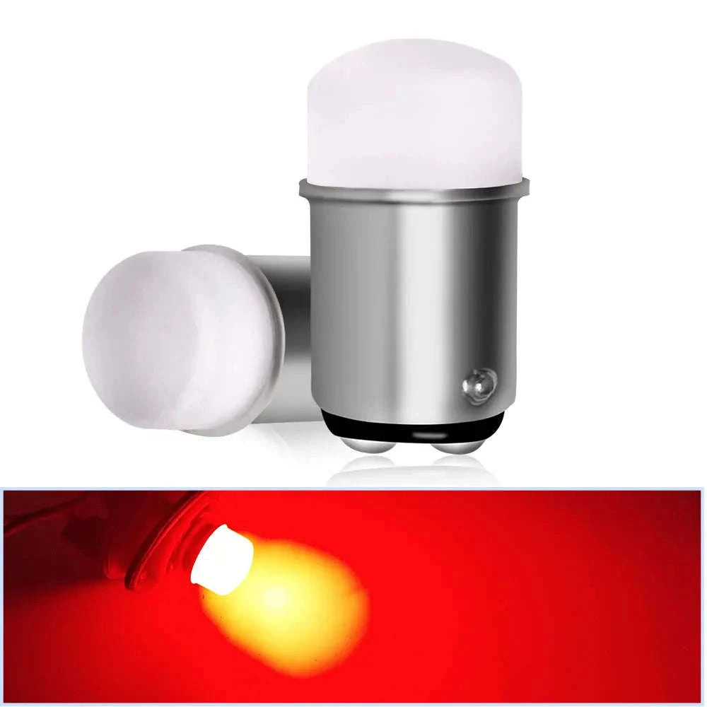 1157 1156 LED Bulb 12V 9SMD White Amber-8PCS / Ba15s Yellow
