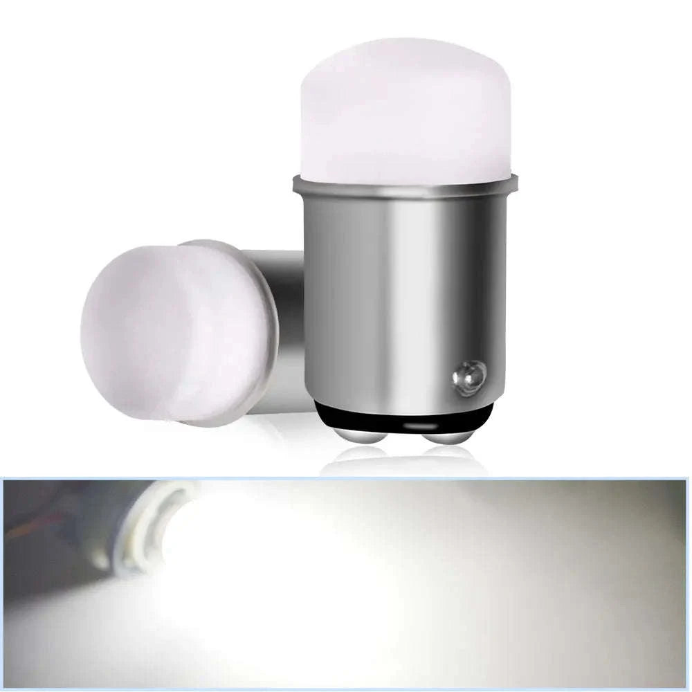 1157 1156 LED Bulb 12V 9SMD White Amber-8PCS / Ba15s Yellow