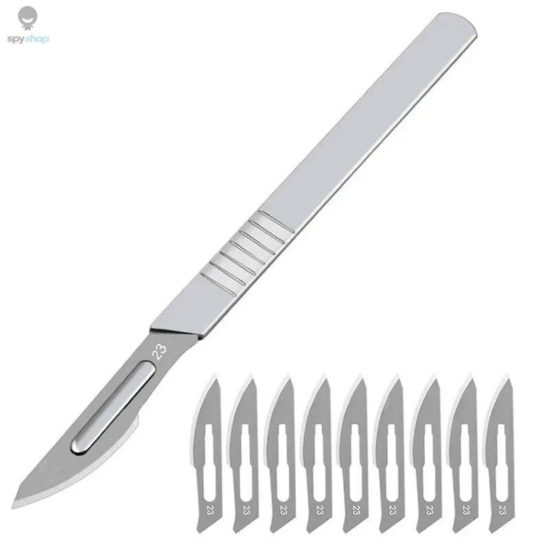 11# 23# Carbon Steel Carving Metal Scalpel Blades Handle Scalpel DIY Cutting Repair Animal Surgical Knife Tool Kits Box Non Slip 