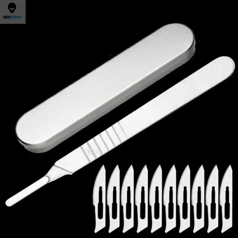 11# 23# Carbon Steel Carving Metal Scalpel Blades Handle Scalpel DIY Cutting Repair Animal Surgical Knife Tool Kits Box Non Slip 