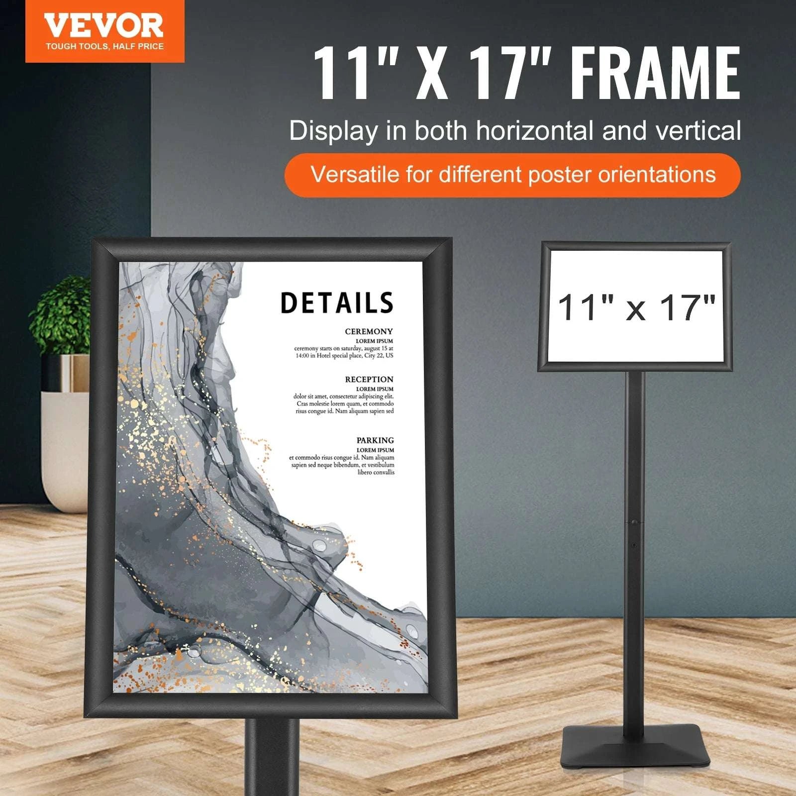 11x17 Adjustable Floor Sign Holder Stand with Weighted Base-11x17in / Poland