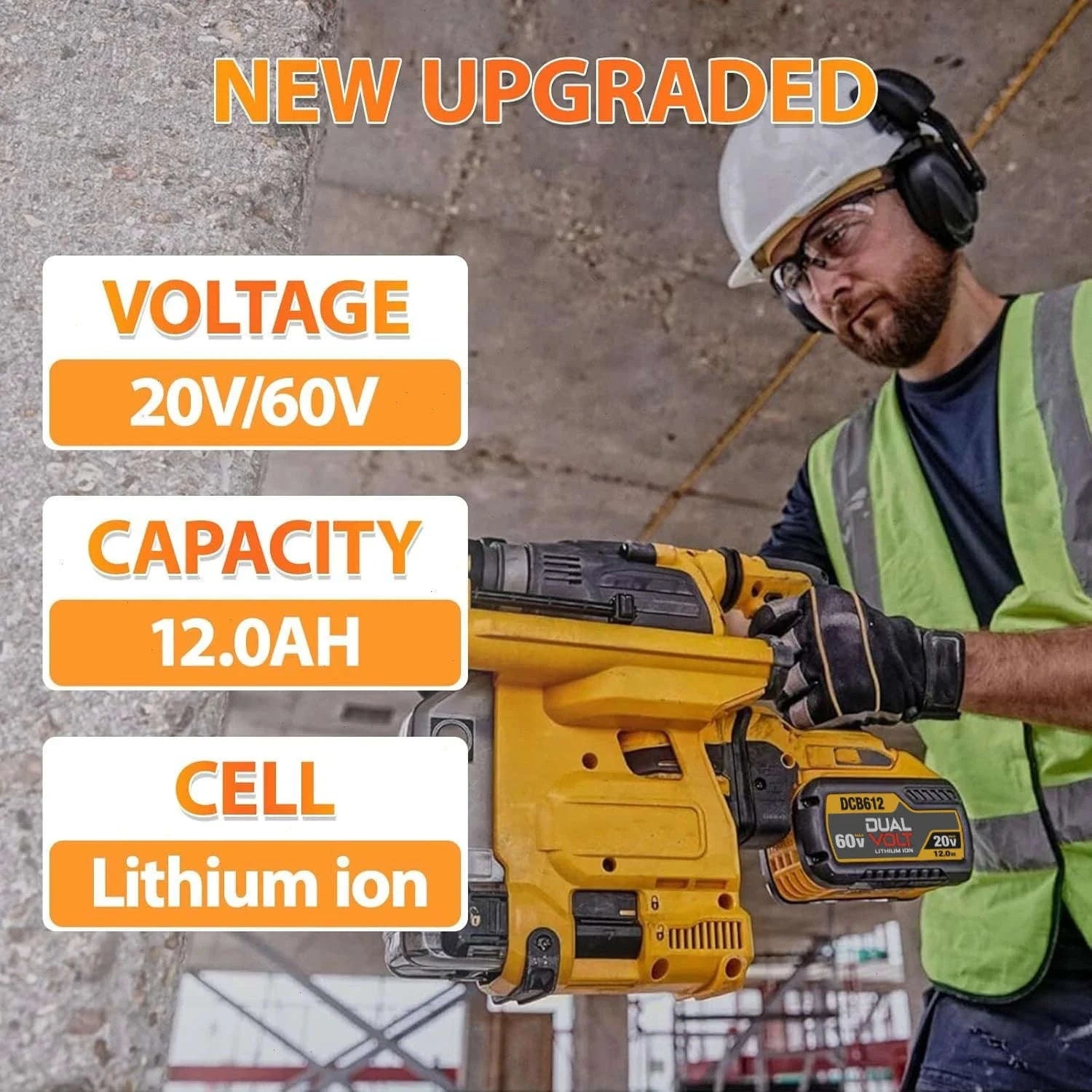 12.0Ah Lithium-Ion Battery Pack for 20V/60V MAX Tools-2pcs / 20-60V / United States