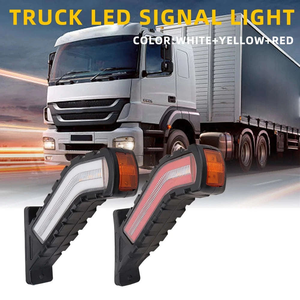 12-24V 2pc LED Side Marker Lights for Trailer Truck Van Pickup-2pcs