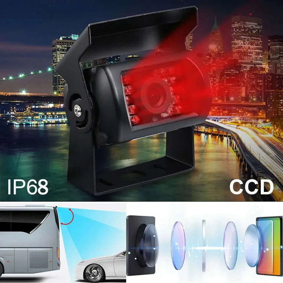 12-24V Wired Rear View Camera System with 7 Inch Monitor and 10m Cable-monitor and1 camera