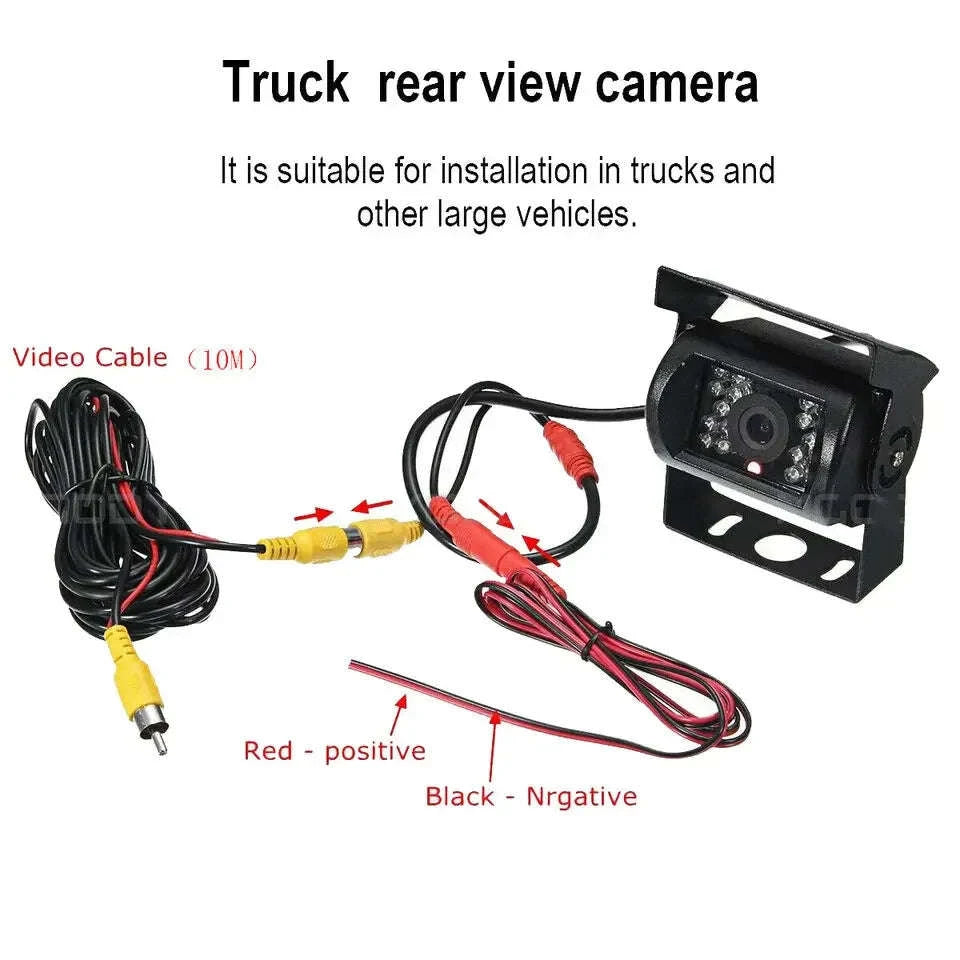 12-24V Wired Rear View Camera System with 7 Inch Monitor and 10m Cable-monitor and1 camera