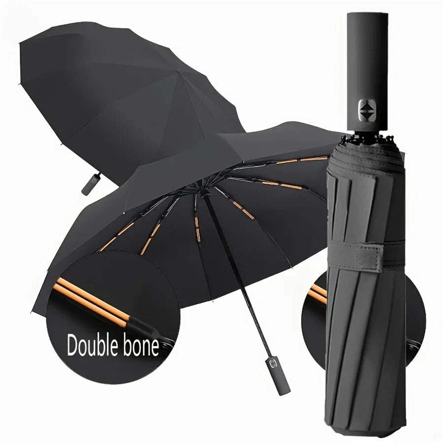 12-Bone Black Glue Fully Automatic Folding Umbrella-B / 12K / metal-fiber composite