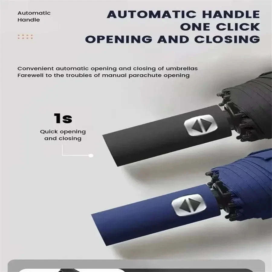 12-Bone Black Glue Fully Automatic Folding Umbrella-B / 12K / metal-fiber composite