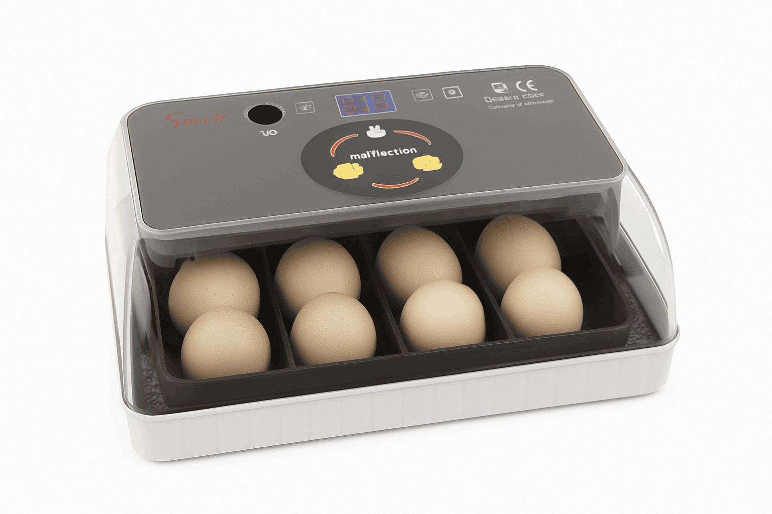 12 Egg Incubator with Auto Turning, Temperature Control & Candler-black / United States