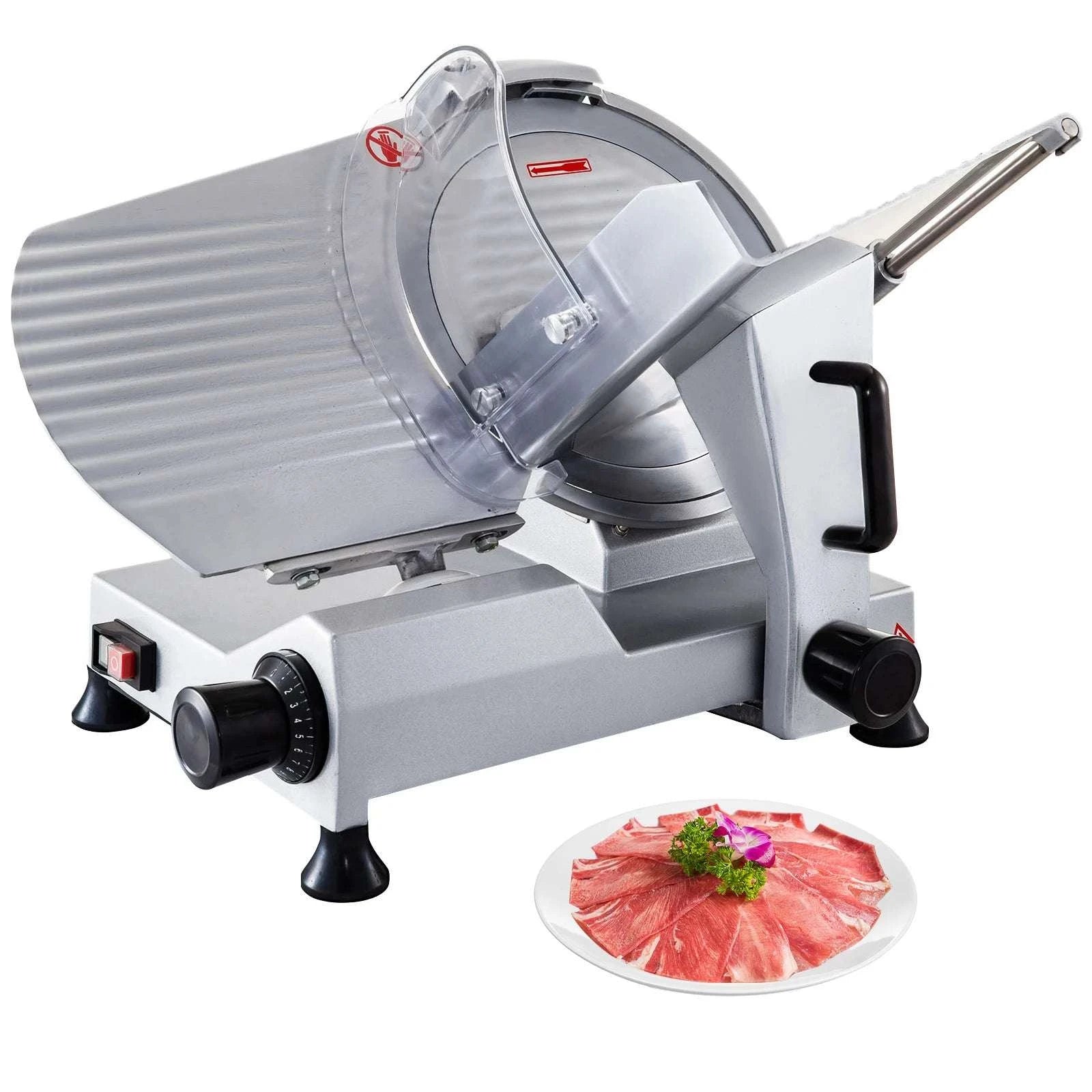 12" Electric Meat Slicer 320W Deli Food Cutter with Adjustable Thickness-france