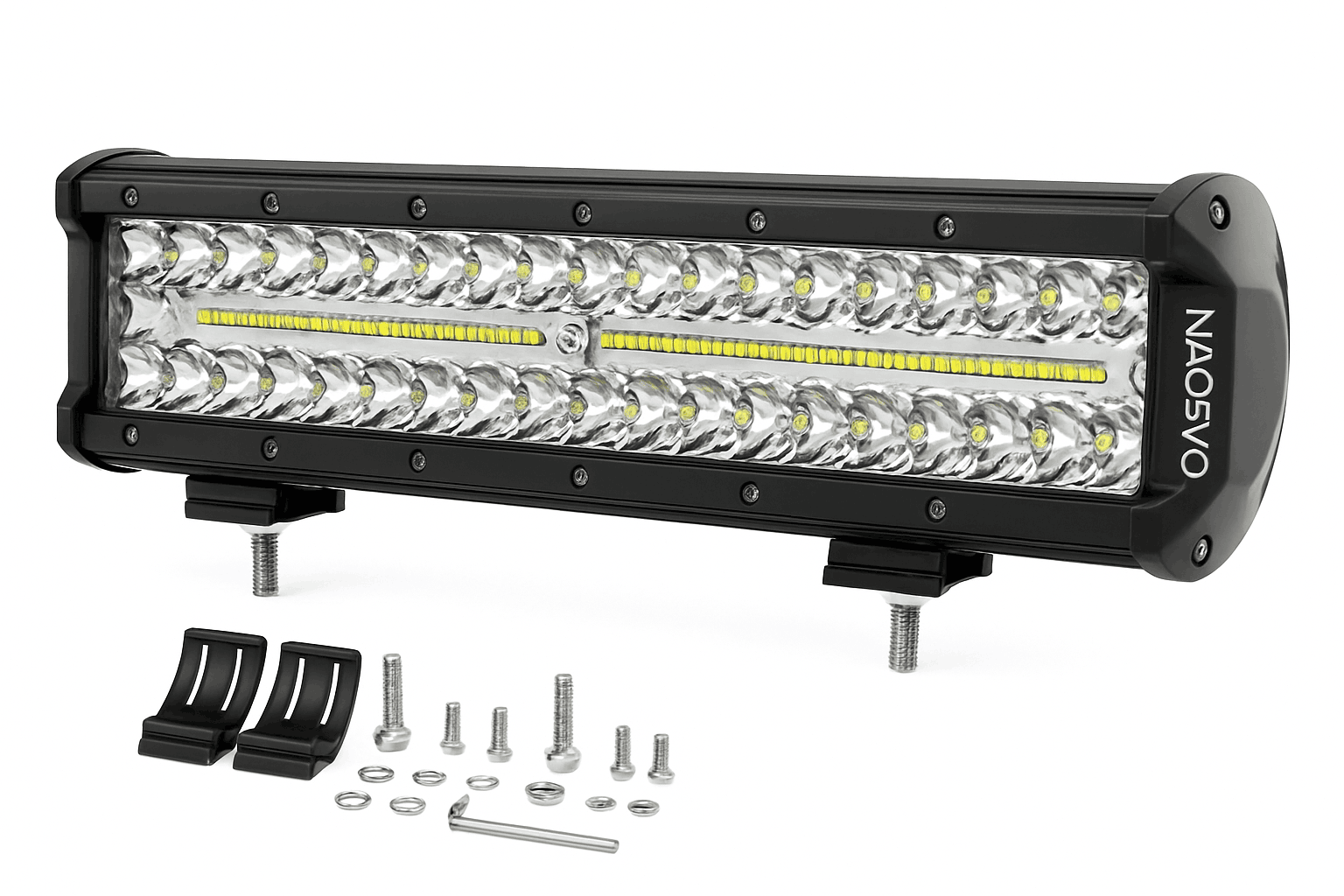 12 Inch LED Work Light Bar 300W 30000LM Combo Beam IP68 6500K-with wire harness