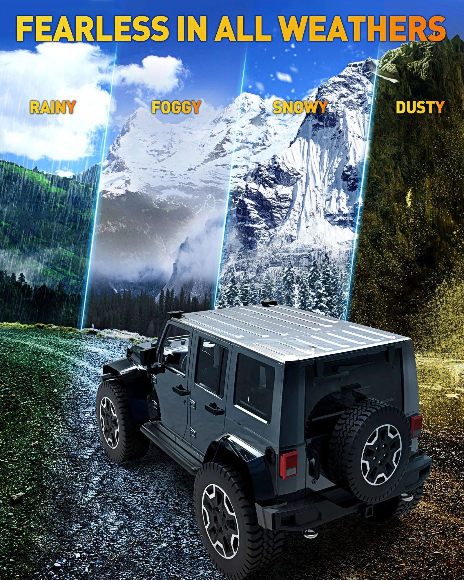 12 Inch LED Work Light Bar 300W 30000LM Combo Beam IP68 6500K-with wire harness