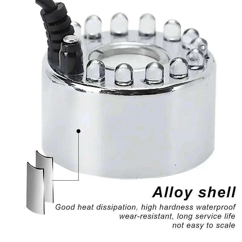 12 LED Ultrasonic Mist Maker Fogger for Pond, Fountain & Party Decor-AU Plug