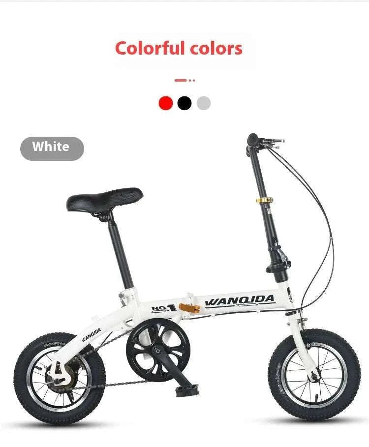12" Mini Folding Bike with Disc Brakes – Compact City Bicycle-