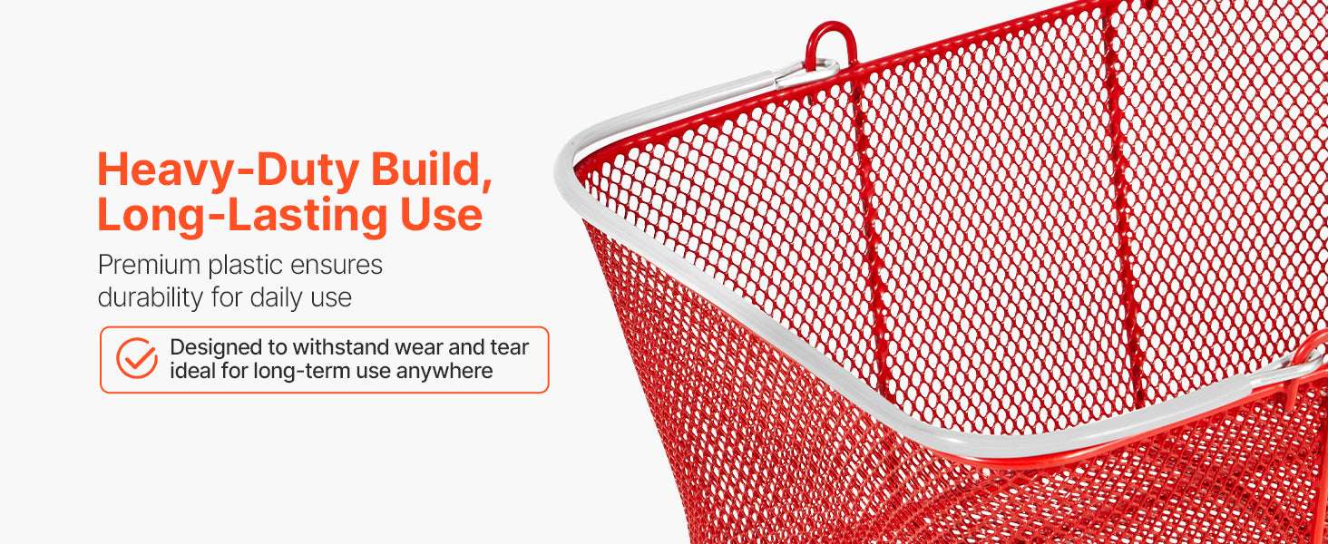 12 Pack 22L Stackable Metal Shopping Baskets with Handles-12 PCS / United States