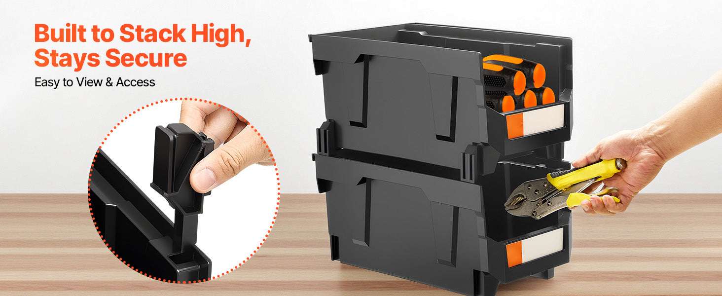 12-Pack Stackable Storage Bins with Front Access for Easy Organization-12pcs / france