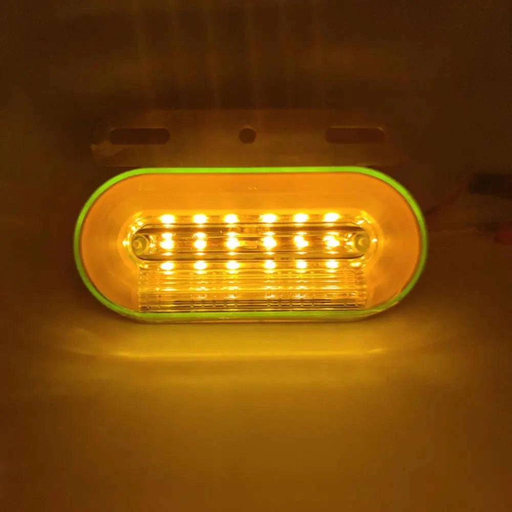 12-Piece 12V/24V LED Side Marker Lights for Truck Trailer Van Bus-12 pcs