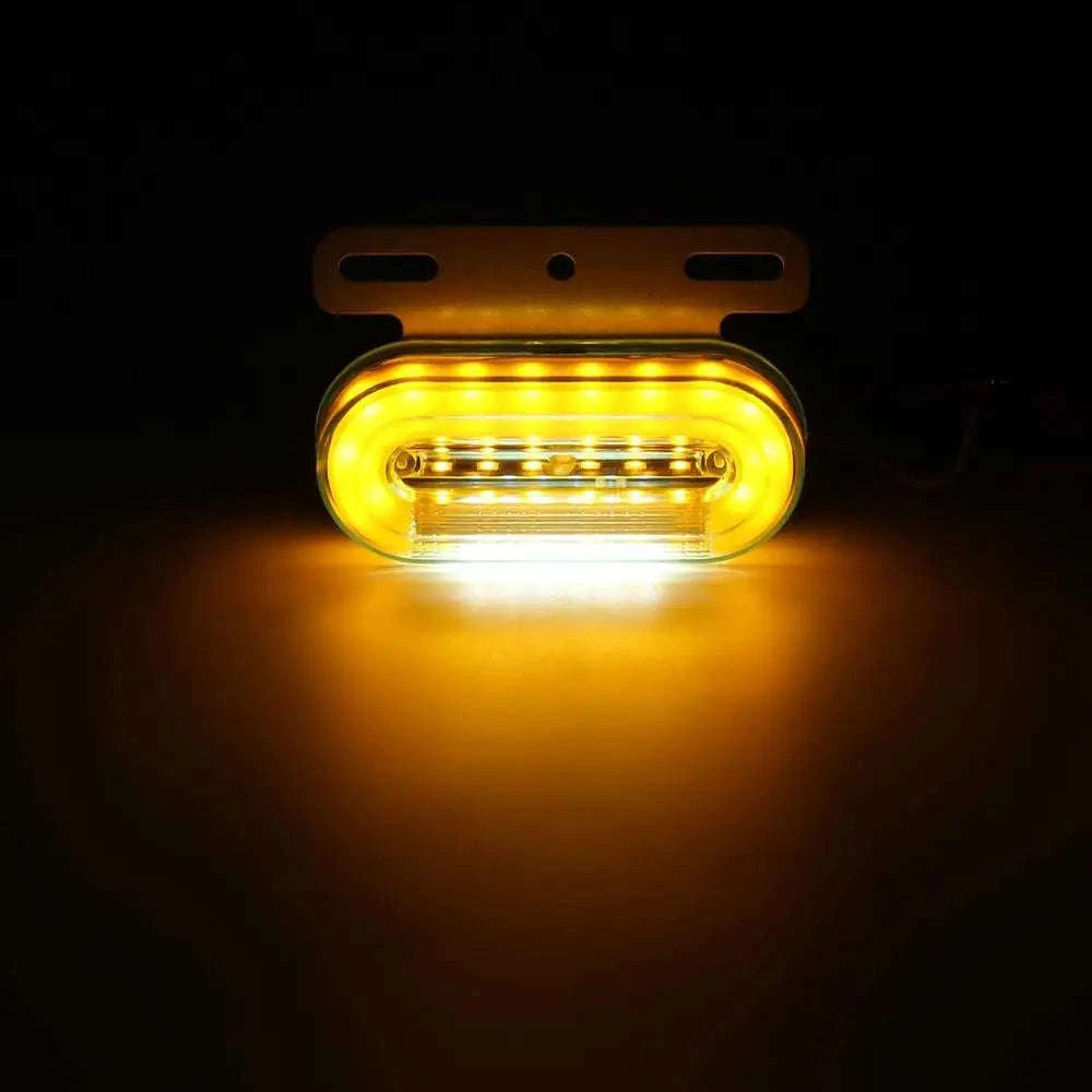 12-Piece 12V/24V LED Side Marker Lights for Truck Trailer Van Bus-12 pcs